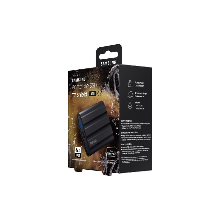 SAMSUNG SSD ESTERNO T7 SHIELD 4TB USB-C BLACK